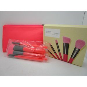 6-Piece Brush Set in Neon Pink